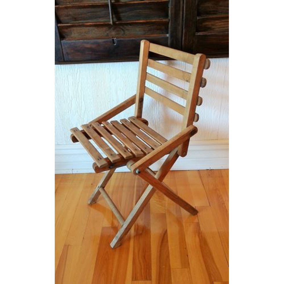 Chaise pliante en bois pour enfant